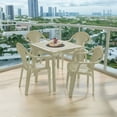 thumbnail image 4 of MQ Infinity PP Resin 5 - Piece Outdoor Patio Table and Chairs Set, Taupe, 4 of 10