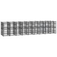 thumbnail image 1 of vidaXL Chenil Extérieur pour Chien en Acier 16,59 M2, 1 of 5