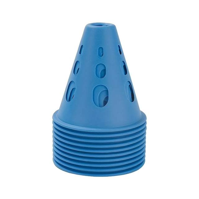 Eigraketly Solución de control de tráfico de cono de carretera de entrenamiento de marcado de 10 piezas para entrenamiento de fútbol y marcado Ropa Deportiva, Zapatos azul