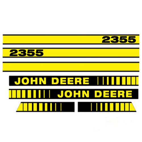 Tractor Decal Set, Hood, John Deere 2355, Yellow