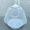 thumbnail image 5 of Linyer Bird Cage Cover Seed Guard Airy Fabric Mesh Easy Cleaning Elastic Birdcage Soft Parrot Catcher Net Shell Skirt Pet Supplies  L/White, 5 of 8