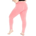 thumbnail image 3 of Stretch Is Comfort Women's Cotton Full Length Leggings Light Pink 3X, 3 of 7