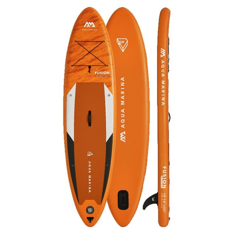 Aqua Marina Stand 1010 FUSION Harness Safety Paddle Fin, Board including SUP Paddle, Bag, Up - Carry - Pump Inflatable & Package