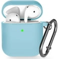 thumbnail image 1 of Airpods Case , Airpods Silicone Case Cover with Keychain, 360°Protective AirPods Accessories Kits Shockproof Airpods Case Compatible with Apple Airpods 2 &1, 1 of 7