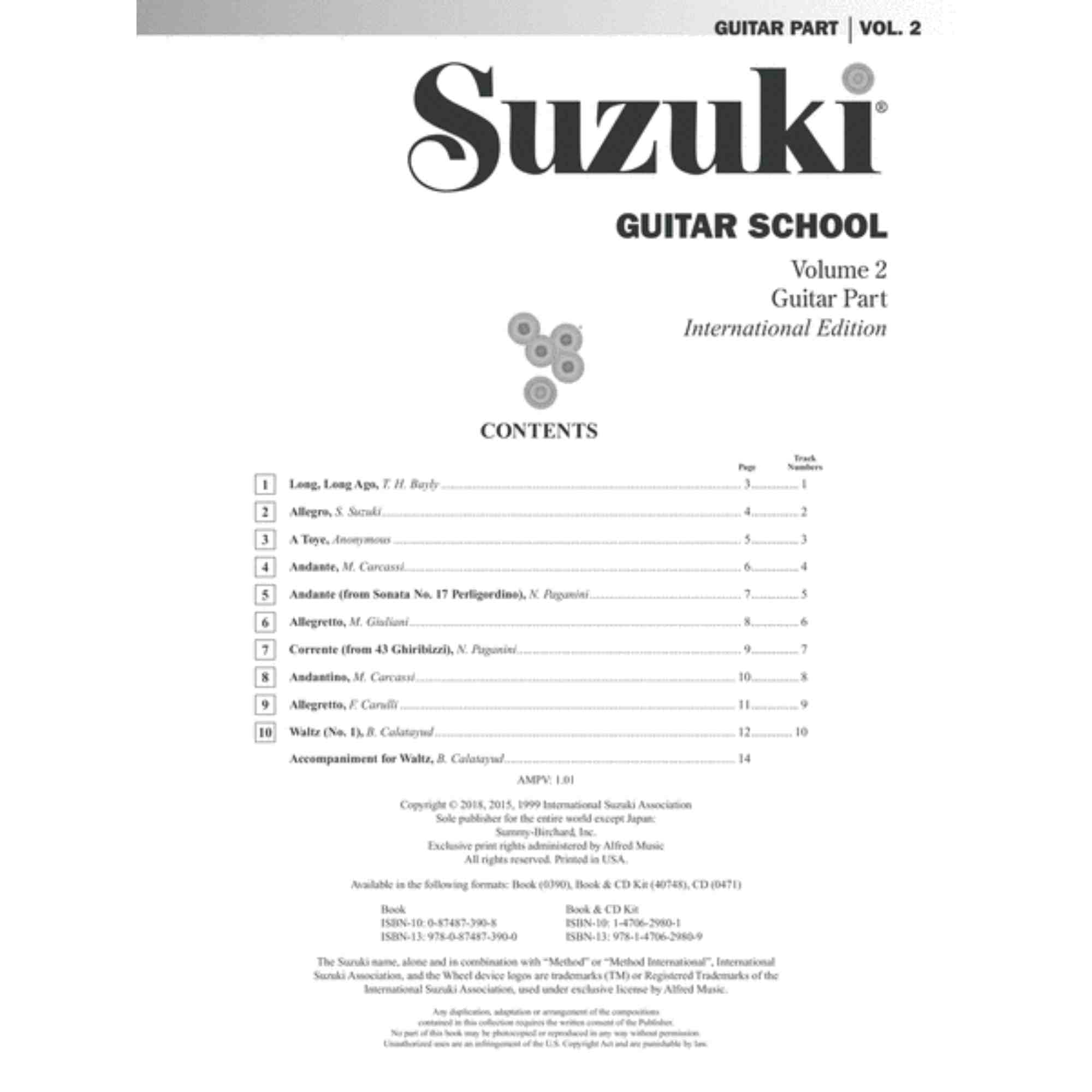 Suzuki Guitar School - Vol 2: Guitar Part - Book & CD