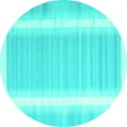 thumbnail image 1 of Ahgly Company Indoor Round Abstract Turquoise Blue Contemporary Area Rugs, 8' Round, 1 of 4