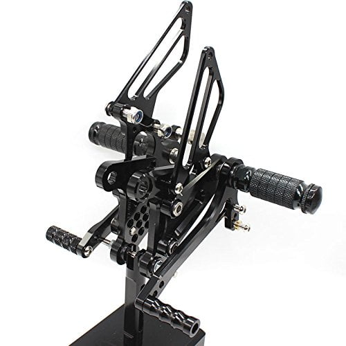 Krace Motorcycle Rearsets Foot Pegs Rear Set Footrests Brake Shift Pedals Fully Adjustable Foot Boards Fit For Kawasaki Ninja ZX6R ZX636 2009 2010 2011 2012 2013 2014 2015 2016 2017 2018 2019