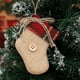 thumbnail image 4 of Adornos navideños de lino hechos a mano | Colgantes festivos con formas festivas | Decoración de tela a cuadros rojos con botones | Conjunto de diseños variados para decoración navideña, 4 of 6