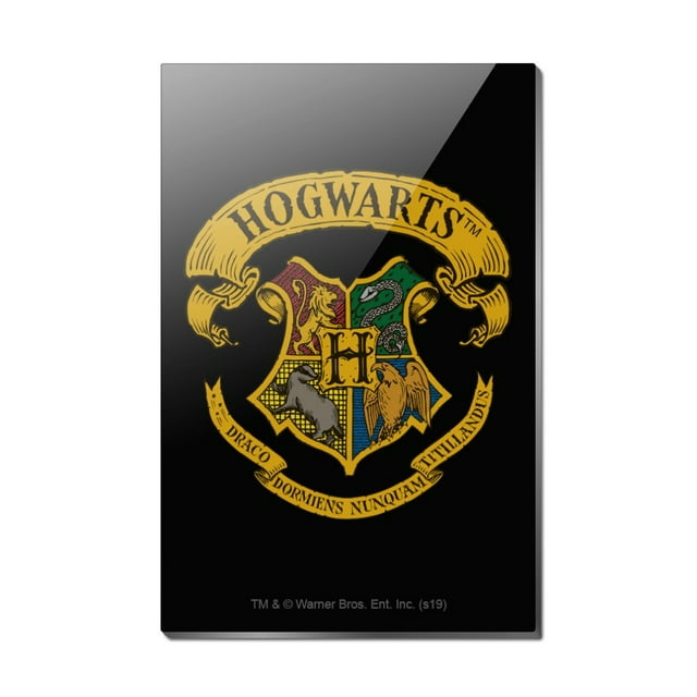 Harry Potter Ilustrated Hogwart's Crest Rectangle Acrylic Fridge ...