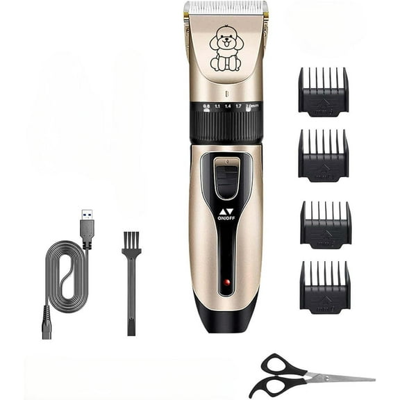 Dog Shaver Clippers Low Noise Rechargeable Cordless Electric Quiet Hair Clippers Set for Dogs Cats Pets