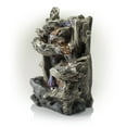 thumbnail image 6 of Alpine Corporation Tiered Log Tabletop Fountain with LED Lights, 6 of 12