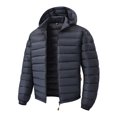 thumbnail image 6 of Purcolt Mens Big and Tall Hooded Puffer Jackets Trendy Casual Quilted Long Sleeve Full Zip Up Winter Thermal Outerwear Comfort Loose Fit Coats with Pockets, 6 of 9