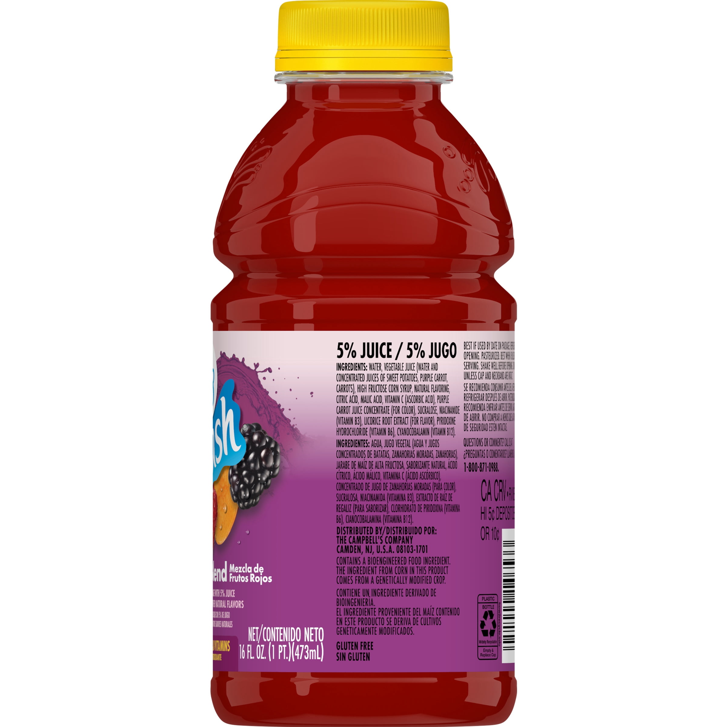 V8 Splash Berry Blend Flavored Beverage, 16 fl oz Bottle