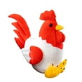 thumbnail image 4 of JWQFBC Chicken Plush Decor Comfortable Party Favors Realistic Adorable Ornament Chicken Red and White, 4 of 9