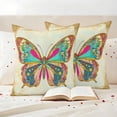 thumbnail image 4 of Pack of 2 Outdoor Pillow Covers 18x18 Inch Waterproof Vintage Butterfly Throw Pillow Covers,Decorative Couch Pillow Shams Protectors Retro Colorful Butterfly Patio Garden Pillowcases Cushion Covers, 4 of 8