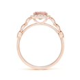 thumbnail image 2 of ANGARA Natural Cushion 1.2 ct Morganite Halo Ring with Marquise Motifs in 14K Rose Gold for Women | Birthday, Anniversary, Jewelry Gift for Women | Natural Morganite Ring, 2 of 11