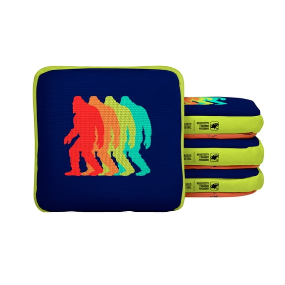 Retro Sasquatch Synergy Edge Cornhole Bags