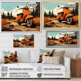 thumbnail image 4 of Designart "Country Retro Coral Scooter" Transportation Canvas Print, 4 of 5