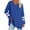 Blue, variant on asdoklhq Plus Size Long Blouses,Women's Casual V-Neck Long Sleeve Solid Loose Shirt Blouse Tops