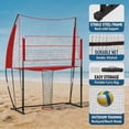 thumbnail image 4 of EcoSummer Volleyball Practice Net, 8x11Ft - Professional Adjustable Training Net for Serving, Spiking & Hitting, Portable & Durable for Indoor/Outdoor Backyard, Court, Gym Drills, 4 of 9
