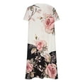 thumbnail image 6 of Summer Saving Wycnly Formal Dresses for Women Elbow-Length V-Neck Floral Print Summer Long Dresses with Pocket Beach Loose Hem Tunic Dress Pink XL Up to 65% off, 6 of 6