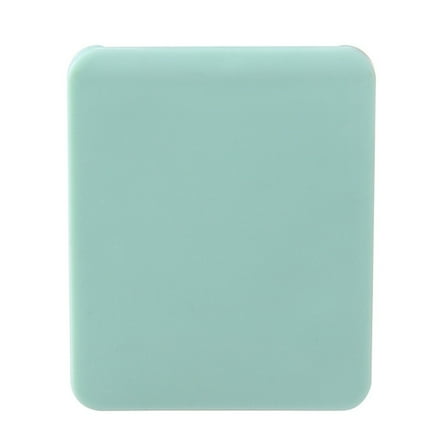 Portable double-sided square makeup mirror travel portable small mirror can stand student dormitory desktop dressing mirror(green)