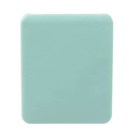 Portable double-sided square makeup mirror travel portable small mirror can stand student dormitory desktop dressing mirror(green)