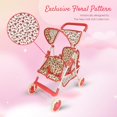 thumbnail image 2 of The New York Doll Collection Double Baby Doll Stroller Floral, 2 of 5