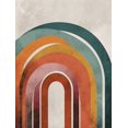 thumbnail image 1 of Qisvanset Retro Rainbow Sun Arch Canvas Print 12x16 Inch Boho Room Decor, 1 of 8