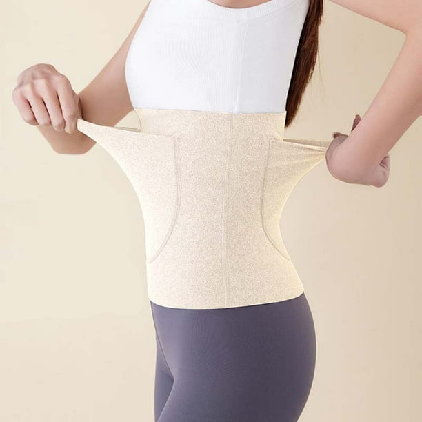 Cinturón de alta elasticidad y agradable para la piel para mujer con cintura cálida, terciopelo alemán, transpirable y cómodo, cálido para la cintura del brazo.