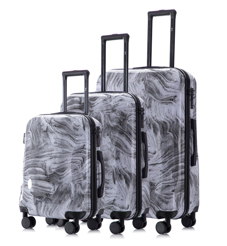 Multi-color Design ABS Hard Shell Lightweight with 360° Dual Spinning Wheels & Combo Lock - Includes 28", 24", 20" 3-Piece Luggage Set
