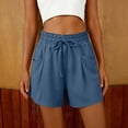 thumbnail image 4 of Sentmoon Womens Shorts Athletic Drawstring High Waist Flowy Shorts for Women Stretchy Solid Color Regular Fit Sleep Shorts Women with Pockets Soft and Comfortable S-3XL, 4 of 6