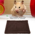 thumbnail image 3 of BIMZUC Rectangular Plush Bed Mat for Hedgehog, Guinea Pig, Hamster - Soft House Nest Cushion, Dark Brown (7.48x6.30x1.57 inches / 19x16x4 cm), 3 of 9