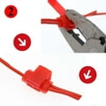 thumbnail image 4 of 50 Pack 22-18 Gauge Red Double Run Solderless Wire Connectors Tap In Quick Splice Connector Electrical Wire Splice Connectors, 4 of 4