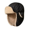 thumbnail image 6 of SikaFu Checkered Down Fabric Lei Feng Hat For Women In Winter With Cotton Lining And Imitation Lamb Wool Ear Protection Hat, Versatile For Warmth And Cold Outdoor Use, 6 of 8