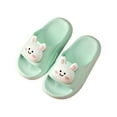 thumbnail image 6 of Xfvqtps Toddler Slippers Cute Animals Thick Bottom Soft Sole Non Slip Comfortable Breathable Indoor and Outdoor PVC Slippers Green, 6 of 9