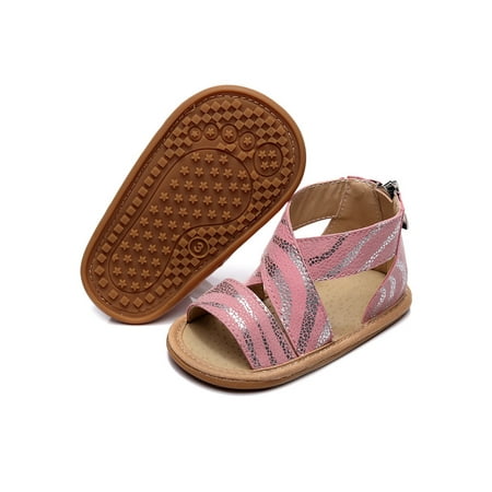 

Kesitin Girls & Boys Lightweight Back Zip Fisherman Sandal Summer Comfortable Flat Sandals Anti-slip Leopard Flats