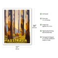 thumbnail image 2 of Australia - The Tallest Trees in the British Empire - Marysville Victoria - Vintage Travel Poster by Percy Trompf c.1930 - Fine Art Matte Paper Print (Unframed) 11x14in, 2 of 4