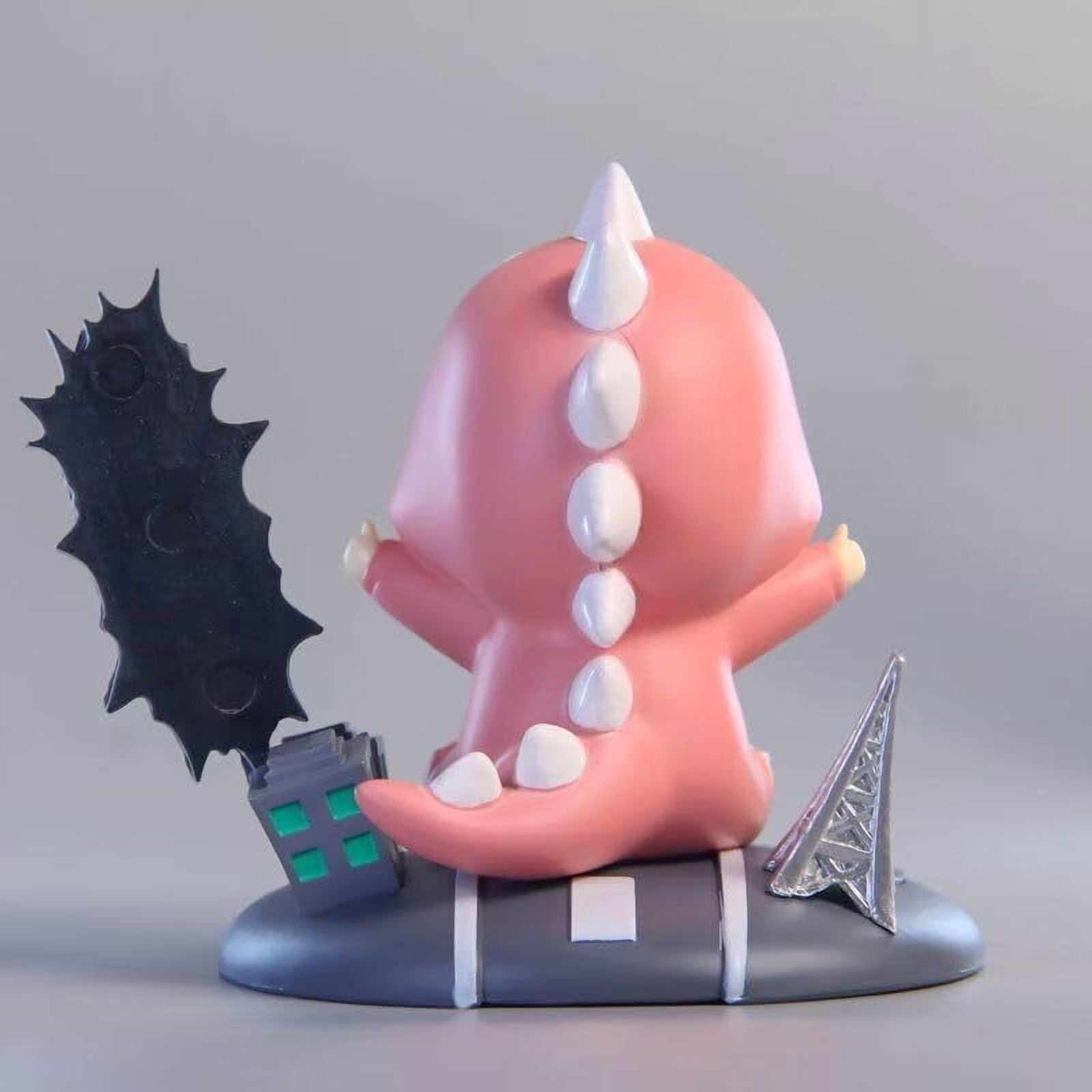 Newly Bocchi Figure Sitting Q Version Dinosaur sleepwear Bocchi Anime Figures 20cm/7.9inch Anime Character Decor Statue Model Desktop Ornament Gifts (Pink)