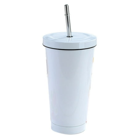 

Straw Cup Stainless Steel 304 Double-Layer Vacuum Insulation Coffee Cup Car Portable Water Cup A