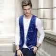 thumbnail image 2 of Rovga Jackets For Mens Sleeveless Coats Lapel Sequin Tops Outdoor Vests Fall Winter Cool Basic Clothes M Blue, 2 of 5