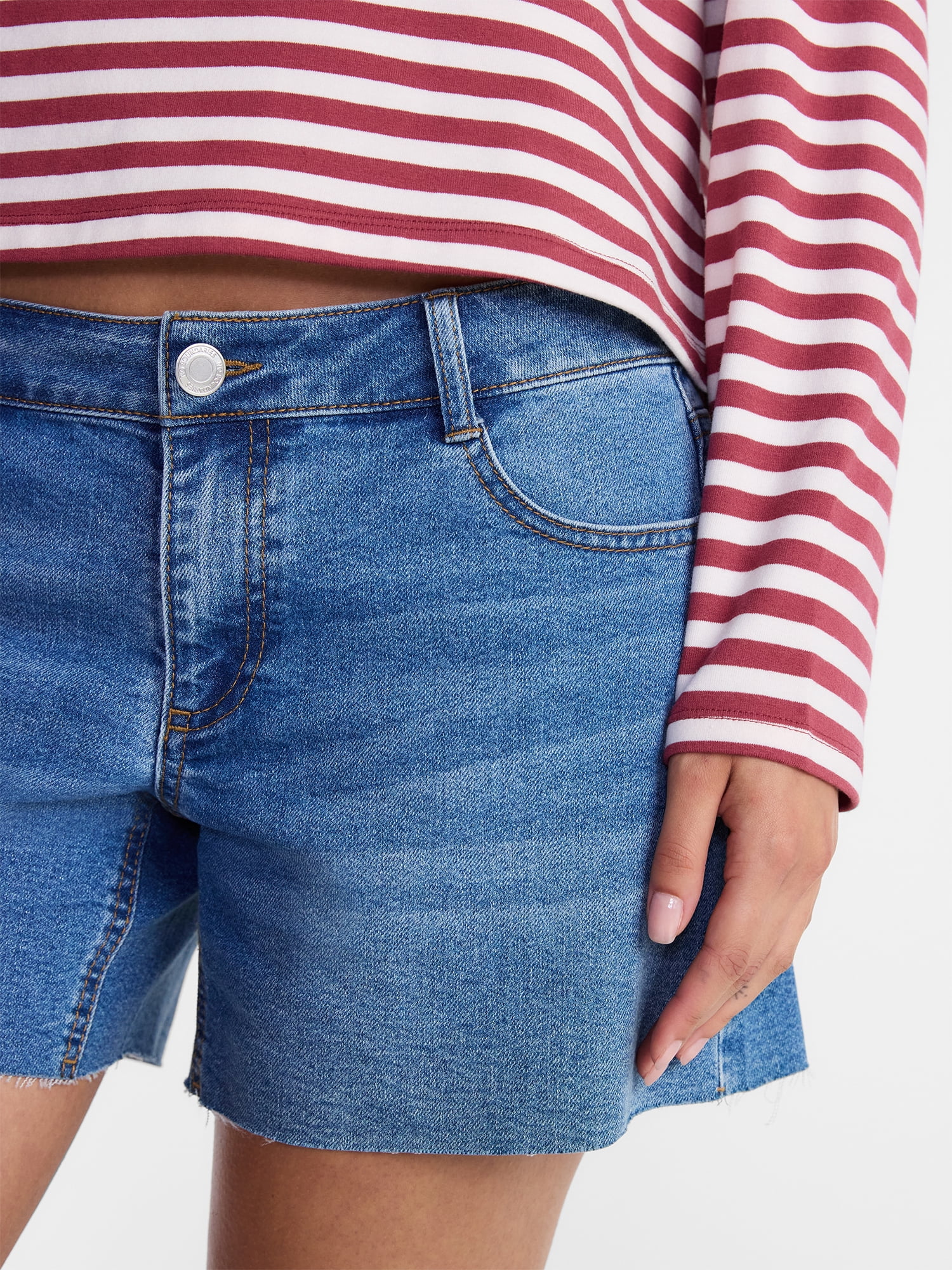 No Boundaries Relaxed Fit Shorts, 5" Inseam, Women's 00-20