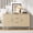 Natural Oak-55 in, variant on Aufeile 55" Sideboard Cabinet with 2 Adjustable Shelves and 3 Drawers, Modern Buffet Cabinet with Storage for Dining Room, Living Room, Kitchen, Natural