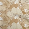 thumbnail image 1 of oneOone Cotton Poplin Light Brown Fabric Asian Japanese Floral Sewing Material Print Fabric By The Yard 56 Inch Wide, 1 of 5