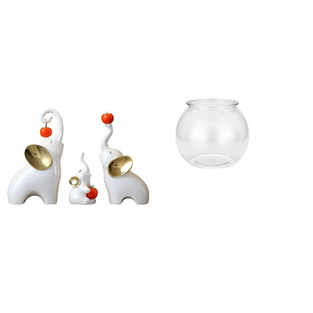 Esculturas De Familia De Elefantes Y Adornos Transparentes Para Pecera Pequeña, Ideales Para Escritorio, Sala De Estar, Dormitorio, Oficina, Mesa, Ideas De Decoración Del Hogar.
