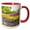 Red/White, variant on 3drose, Usa, Washington, Sequim. Lavender and Trees., 11oz Two-tone Black Mug