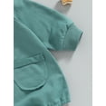 thumbnail image 6 of Arvbitana Infant Baby Boys Girls Sweatshirt Rompers Long Sleeve Solid Color Jumpsuit with Pockets Newborn Casual Clothes 3M 6M 9M 12M 18M, 6 of 7