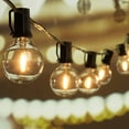 thumbnail image 3 of 25 Pcs G40 Clear Glass Replacement Bulbs 1W Equivalent 10W E12 Screw Base Warm White 2200K Globe Light Bulb for Indoor or Outdoor G40 Led String Light Party Patio Garden Decor CRI 90+, Pack of 25, 3 of 7