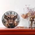 thumbnail image 2 of A Highland Cow Silent Wall Clock 10" Non-Ticking Battery Clock, 2 of 7