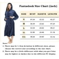 thumbnail image 5 of Fantaslook Womens Long Robes Plush Fleece Hooded Bathrobe with Pockets Fluffy Nightgown Sleepwear, 5 of 5